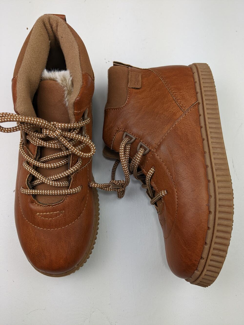 Oshkosh Brown Fur Ankle Boots - Youth 3